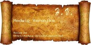 Hedwig Veronika névjegykártya
